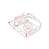 Peugeot Appolia vierkante ovenschaal 28 cm keramiek saffraangeel