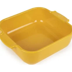 Peugeot Appolia vierkante ovenschaal 21 cm keramiek saffraangeel
