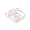 Peugeot Appolia vierkante ovenschaal 18 cm keramiek ecru
