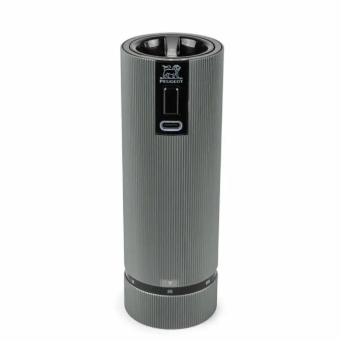 Peugeot Line elektrische pepermolen 15 cm aluminium carbon