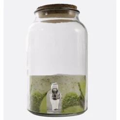 Point-Virgule drankendispenser 5,6 liter met kurkdop transparant