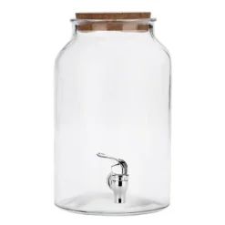 Point-Virgule drankendispenser 5,6 liter met kurkdop transparant