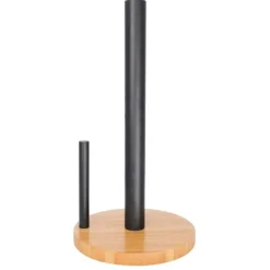 Point-Virgule keukenrolhouder ø 15 cm h 29 cm bamboehout zwart