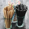 Point-Virgule rietjes 19,5 cm papier zwart 48 stuks