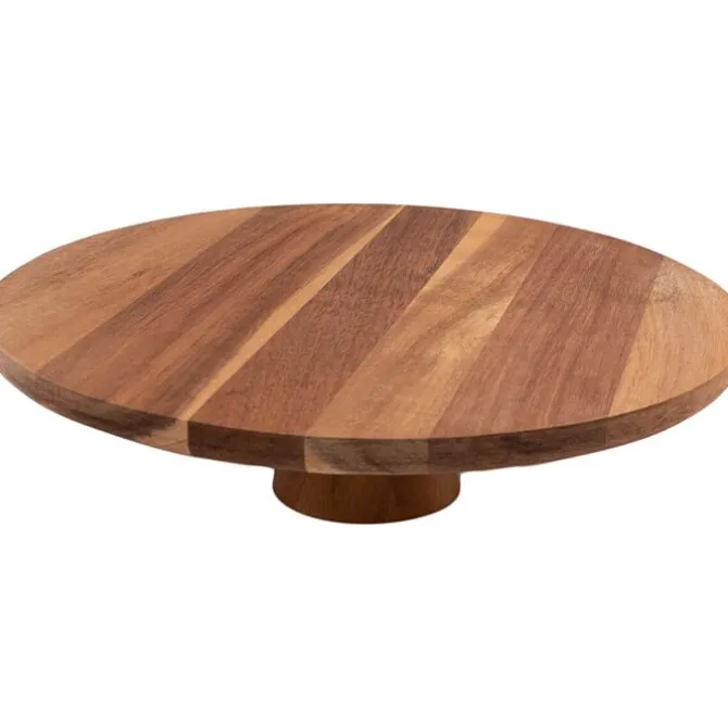 Point-Virgule taartschaal op voet ø 28 cm h 7,5 cm acaciahout