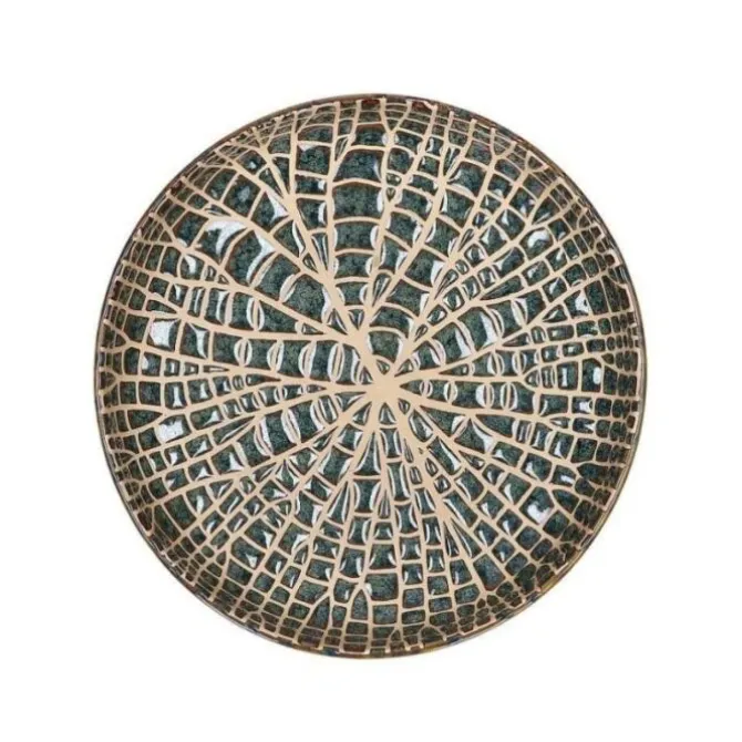 Pomax Lotus diep bord ø 20 cm porselein brons