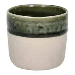 Pomax Spiro beker ø 7 cm aardewerk groen