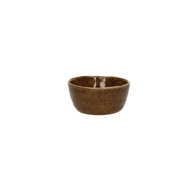 Pomax Spiro kom ø 9 cm aardewerk bruin
