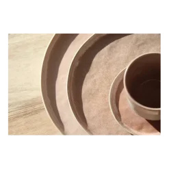 Pomax Spiro ontbijtbord ø 21 cm aardewerk poederroze