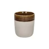 Pomax Spiro theebeker ø 8 cm aardewerk bruin met wit