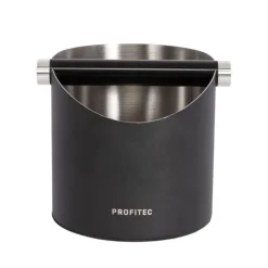 Profitec Knock Box rond rvs zwart