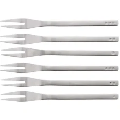 Puresigns One cocktailvorken 12,5 cm rvs mat 6 stuks
