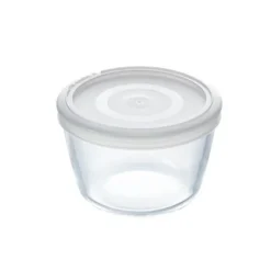 Pyrex Cook & Freeze ronde schaal met deksel 1,1 liter glas
