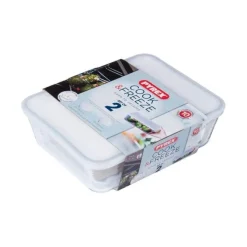 Pyrex Cook & Freeze schaal 1,5 en 2,6 liter glas 2-delig