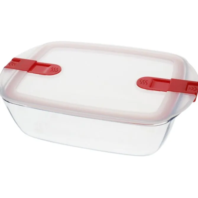 Pyrex Cook & Heat rechthoekige ovenschaal met deksel 2.5 L glas