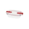 Pyrex Cook & Heat rechthoekige ovenschaal met deksel 0.4 L glas