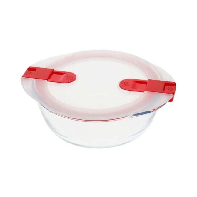 Pyrex Cook & Heat ronde ovenschaal met deksel 1,1 L glas
