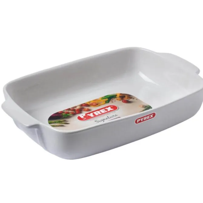Pyrex ovenschaal 35 x 25 cm aardewerk wit