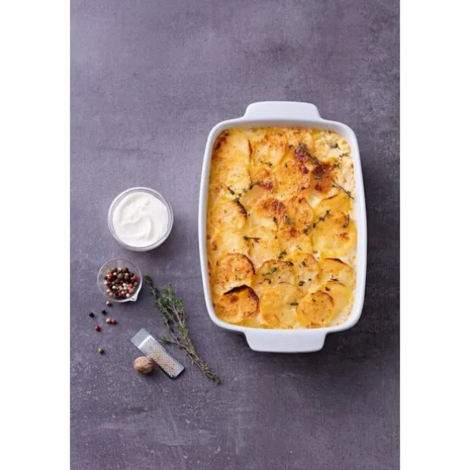 Pyrex ovenschaal 35 x 25 cm aardewerk wit