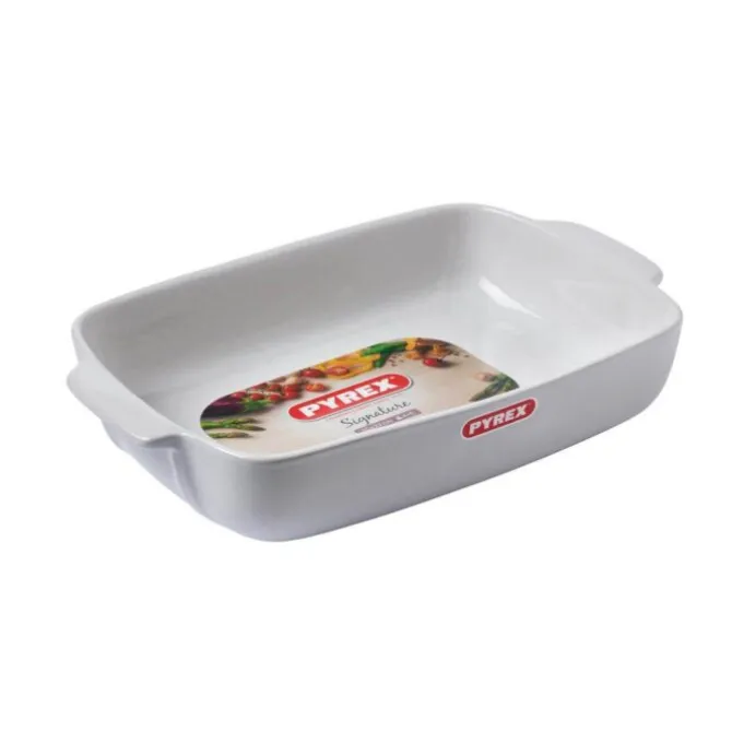 Pyrex ovenschaal 30 x 22 cm aardewerk wit