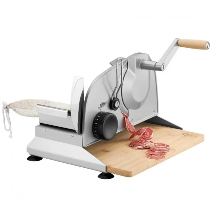 Ritter Piatto 5 handsnijmachine met bamboe plank