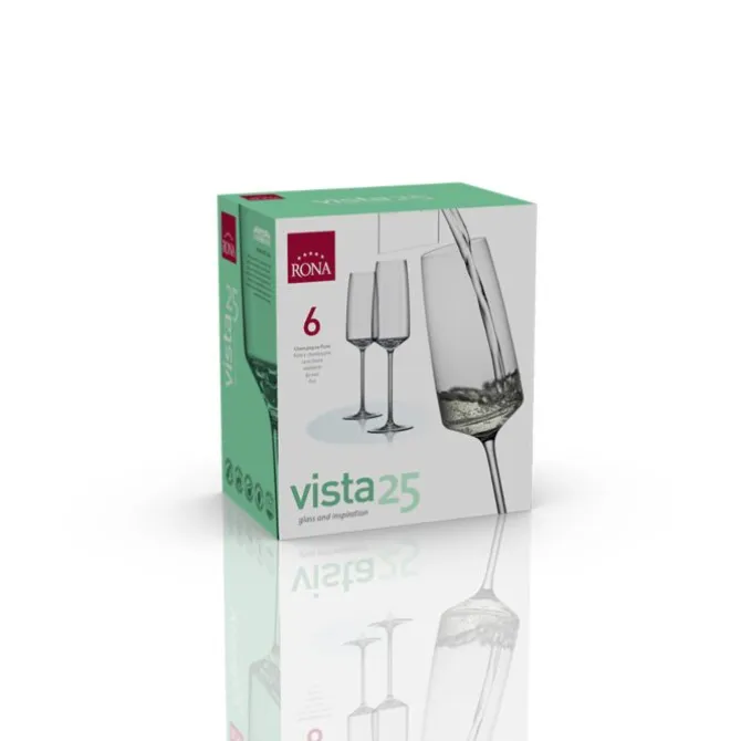 Rona Vista Champagneflûte 250 ml kristalglas 6 stuks