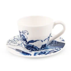 Royal Delft Peacock Symphony koffiekop + schotel 180 ml aardewerk