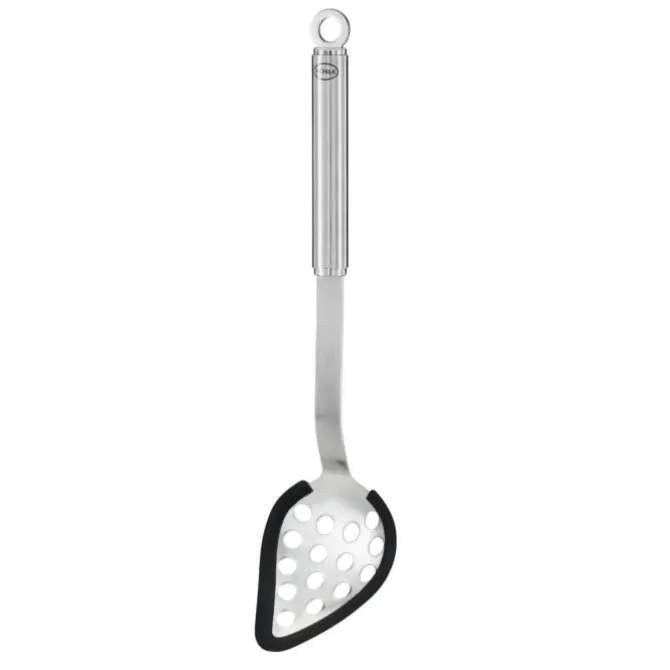 Rösle multifunctionele lepel met gaatjes 34,5 cm rvs silicone