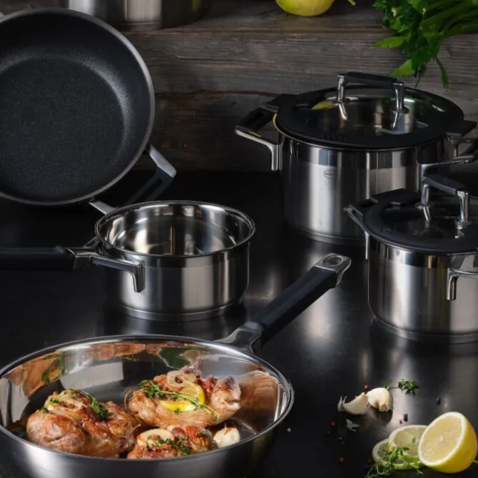 Rösle Silence Pro hoge kookpan met glasdeksel ø 20 cm rvs