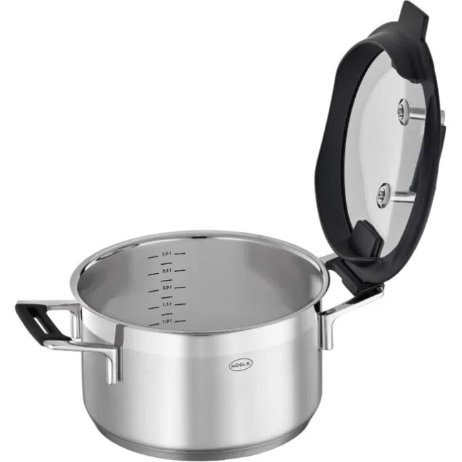 Rösle Silence Pro kookpan met glasdeksel ø 24 cm rvs