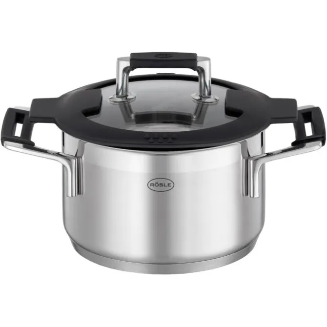 Rösle Silence Pro kookpan met glasdeksel ø 16 cm rvs
