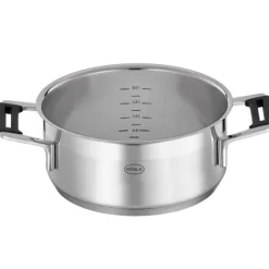 Rösle Silence Pro lage kookpan met glasdeksel ø 20 cm rvs