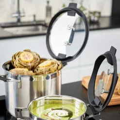 Rösle Silence Pro soeppan met glasdeksel ø 24 cm rvs