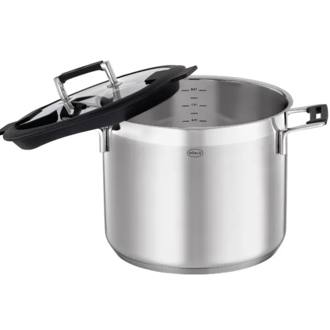 Rösle Silence Pro soeppan met glasdeksel ø 24 cm rvs