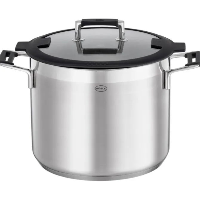 Rösle Silence Pro soeppan met glasdeksel ø 24 cm rvs
