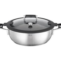 Rösle Silence Pro stoompan met glasdeksel ø 28 cm rvs