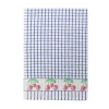 Samuel Lamont Poli-dri theedoek jacquard Blue / Cherry