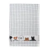 Samuel Lamont Poli-dri theedoek jacquard Charcoal / Dogs