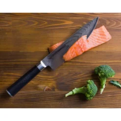 Samura Damascus Santoku met kuiltjes 18 cm damaststaal