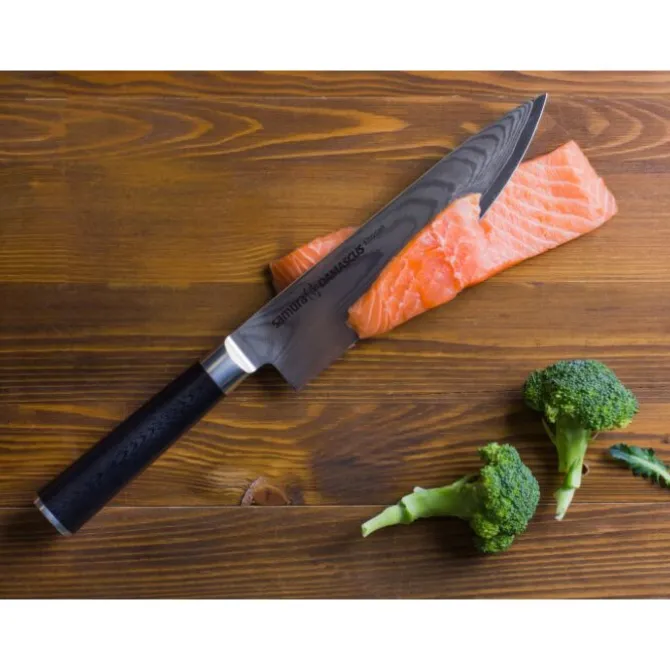 Samura Damascus Santoku met kuiltjes 18 cm damaststaal