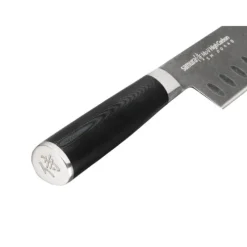 Samura MO-V Stonewash Santoku met kuiltjes 18 cm AUS-8 staal