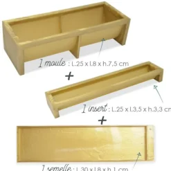 ScrapCooking boomstam bakvorm silicone goud 3-delig