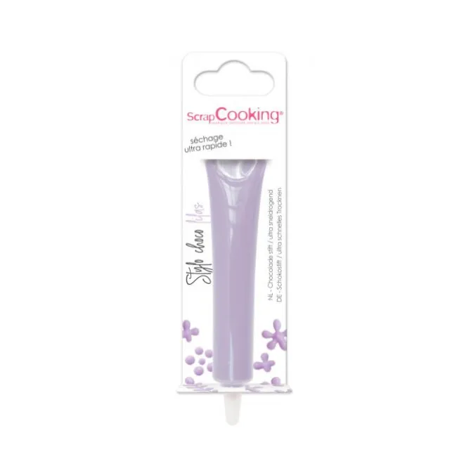 ScrapCooking chocolade decoratiepen 25 gram lila