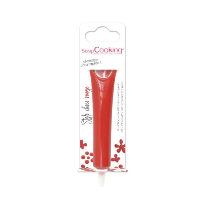 ScrapCooking chocolade decoratiepen 25 gram rood