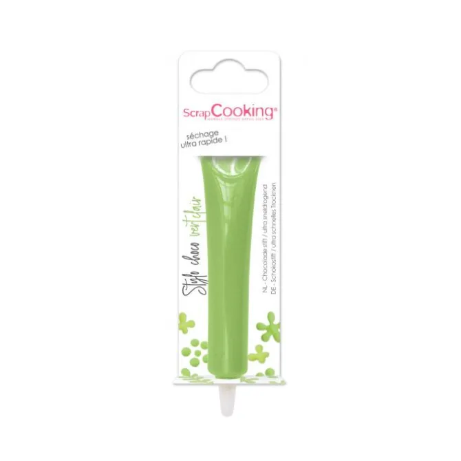 ScrapCooking chocolade decoratiepen 25 gram lichtgroen