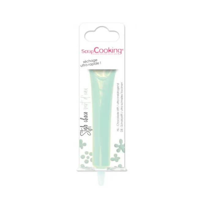 ScrapCooking chocolade decoratiepen 25 gram zeegroen