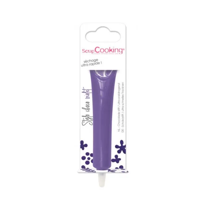 ScrapCooking chocolade decoratiepen 25 gram paars