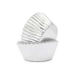 Scrapcooking Cupcake vormpjes papier 48 stuks zilver