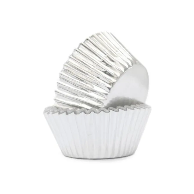 Scrapcooking Cupcake vormpjes papier 48 stuks zilver