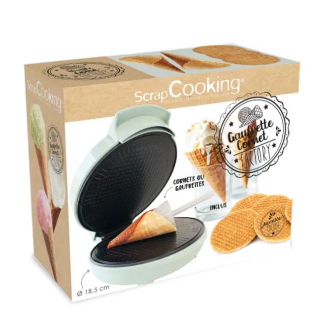 ScrapCooking elektrische kniepertjesmaker zeegroen